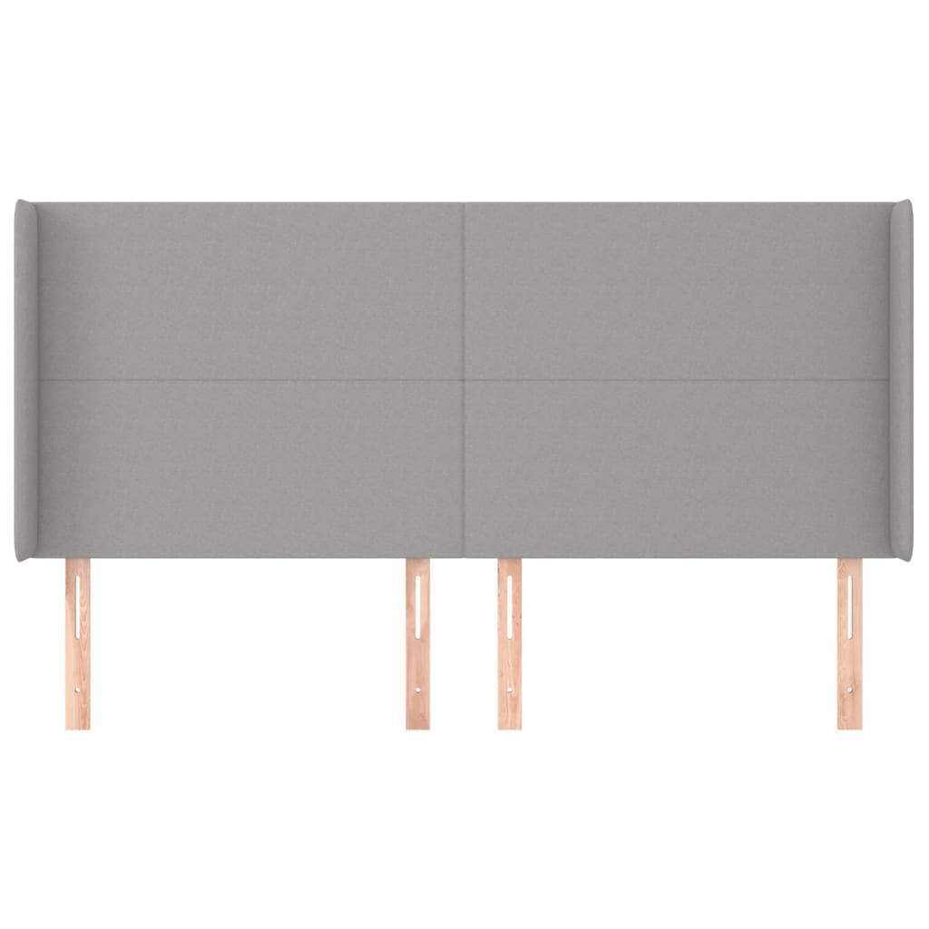 vidaXL Κεφαλάρι με Πτερύγια Ανοιχτό Γκρι 163x16x118/128 εκ. Υφασμάτινο