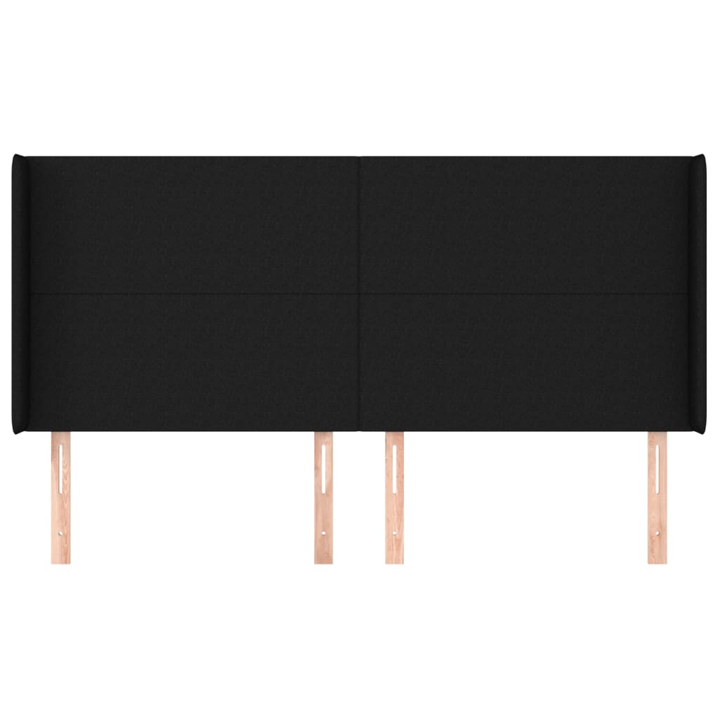 vidaXL Κεφαλάρι με Πτερύγια Μαύρο 163x16x118/128 εκ. Υφασμάτινο