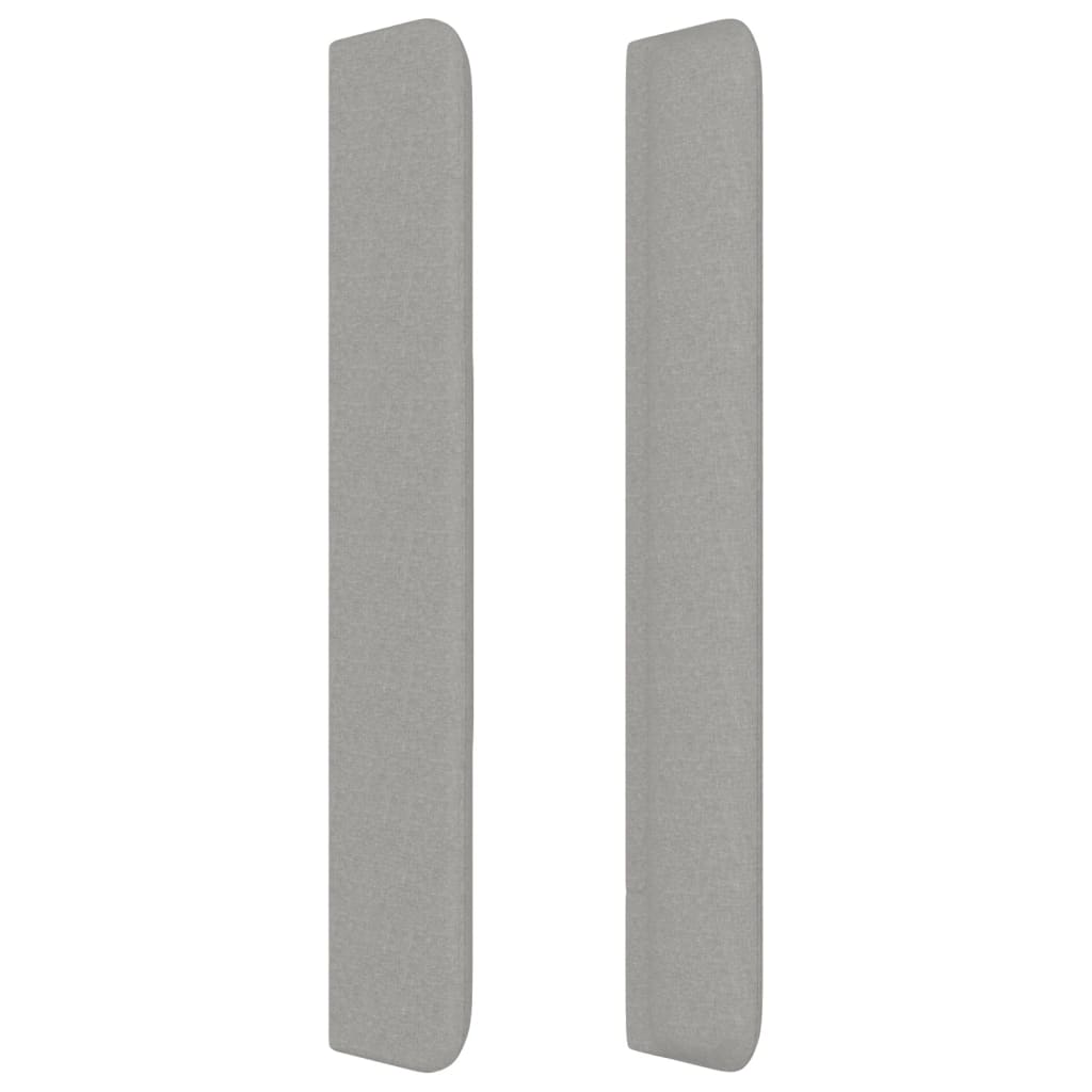 vidaXL Κεφαλάρι με Πτερύγια Ανοιχτό Γκρι 183x16x118/128 εκ. Υφασμάτινο
