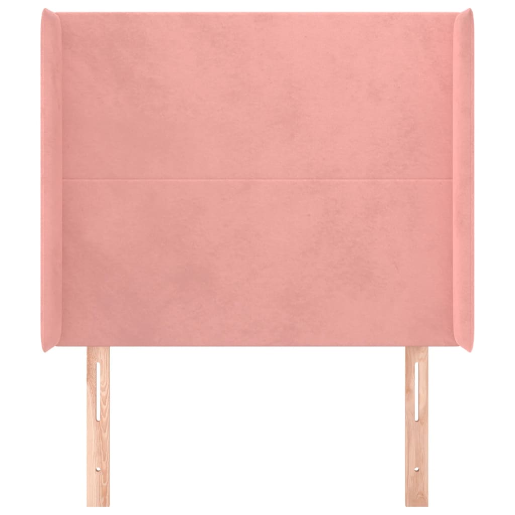 vidaXL Κεφαλάρι με Πτερύγια Ροζ 103x16x118/128 εκ.Βελούδινο