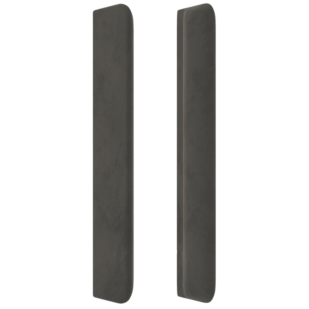 vidaXL Κεφαλάρι με Πτερύγια Σκούρο Γκρι 183x16x118/128 εκ. Βελούδινο