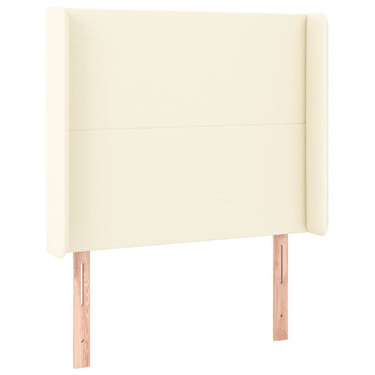 vidaXL Κεφαλάρι με Πτερύγια Κρεμ 83x16x118/128 εκ. Συνθετικό Δέρμα