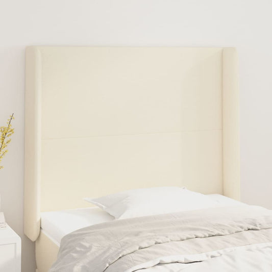 vidaXL Κεφαλάρι με Πτερύγια Κρεμ 103x16x118/128 εκ. Συνθετικό Δέρμα