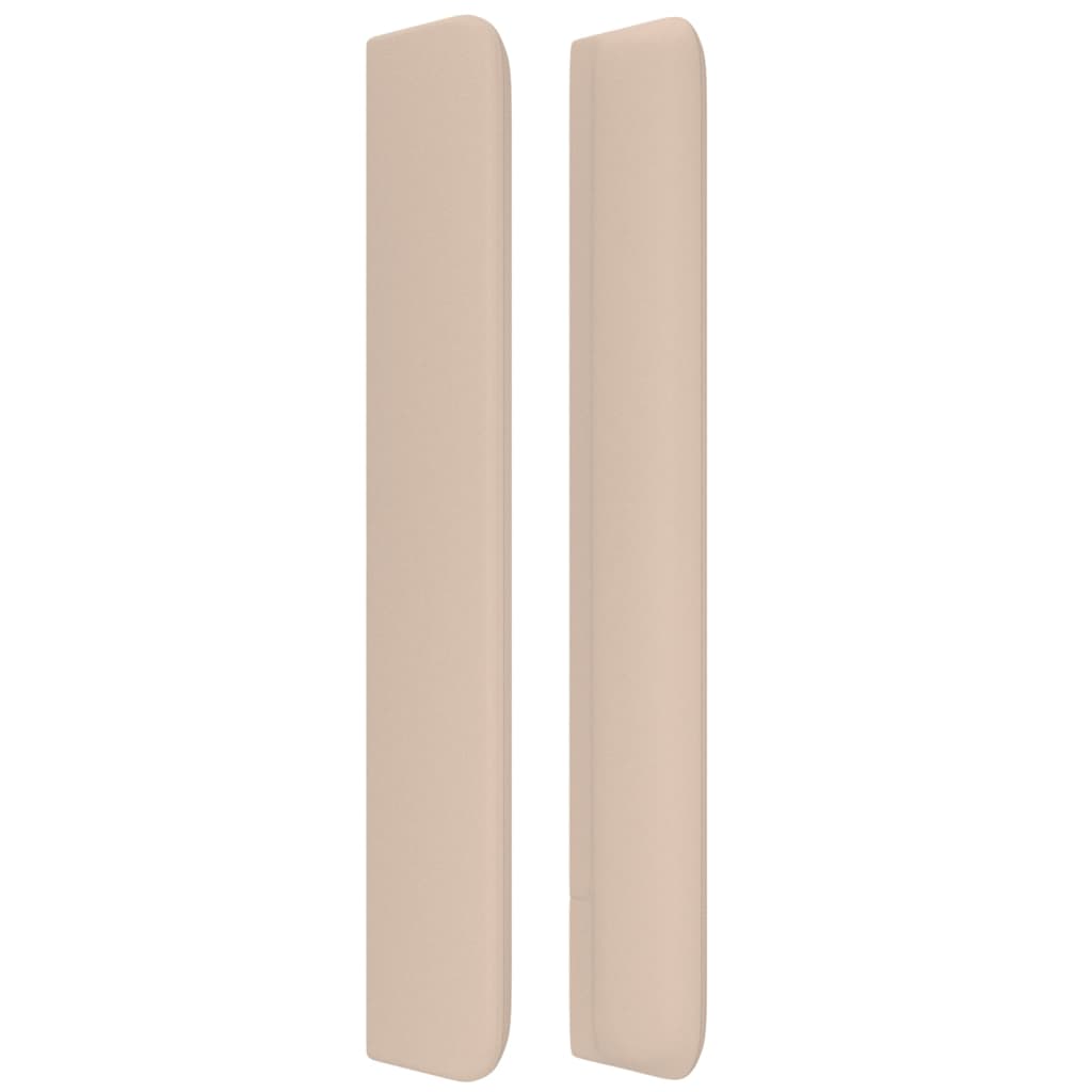 vidaXL Κεφαλάρι με Πτερύγια Καπουτσίνο 183x16x118/128 εκ. Συνθ. Δέρμα