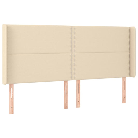 vidaXL Κεφαλάρι με Πτερύγια Κρεμ 183x16x118/128 εκ. Υφασμάτινο