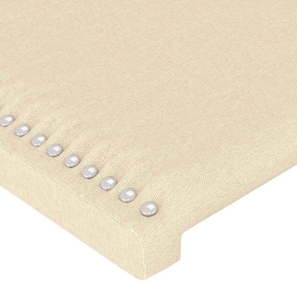 vidaXL Κεφαλάρι με Πτερύγια Κρεμ 183x16x118/128 εκ. Υφασμάτινο