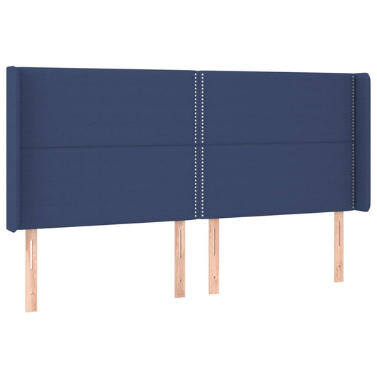 vidaXL Κεφαλάρι με Πτερύγια Μπλε 203x16x118/128 εκ. Υφασμάτινο