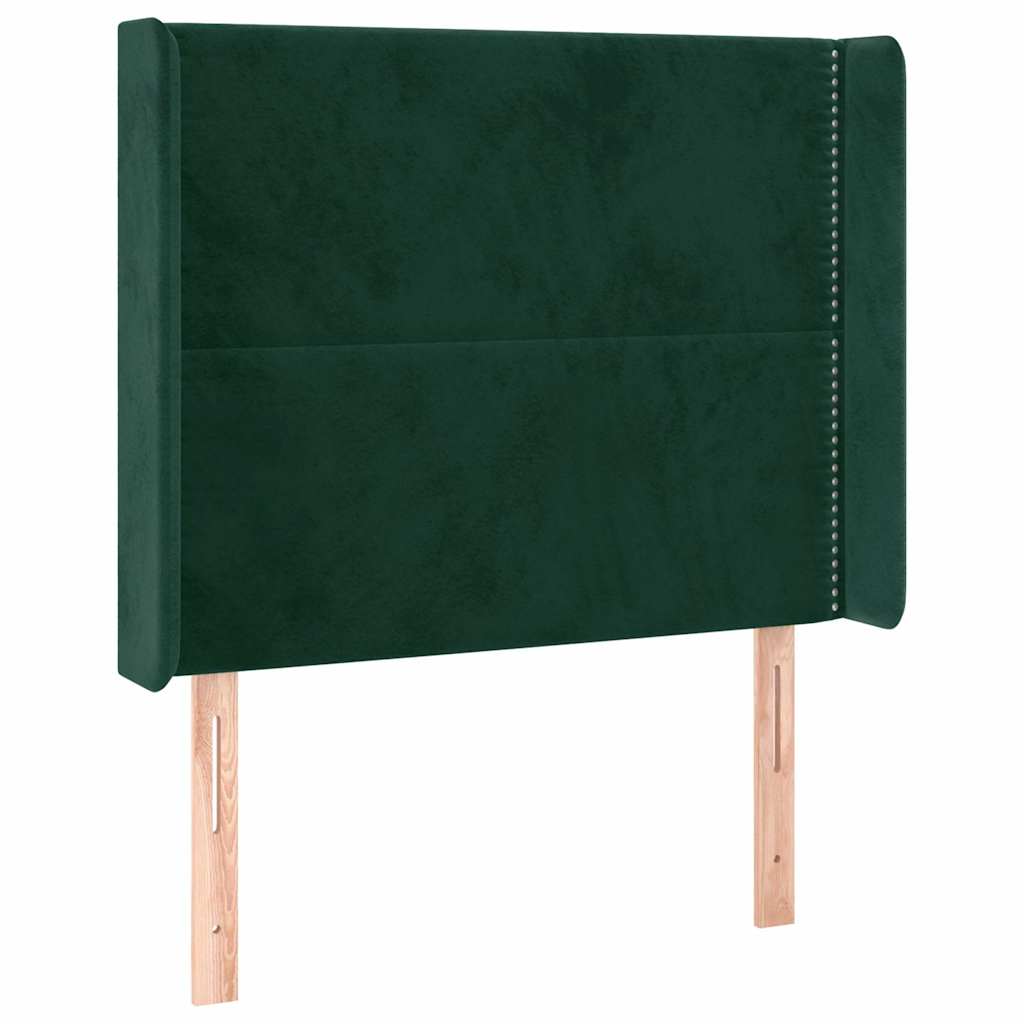vidaXL Κεφαλάρι με Πτερύγια Πράσινο 93x16x118/128 εκ. Βελούδινο
