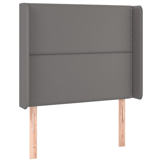 vidaXL Κεφαλάρι με Πτερύγια Γκρι 103x16x118/128 εκ.Συνθετικό Δέρμα