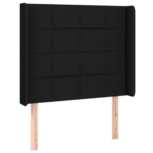vidaXL Κεφαλάρι με Πτερύγια Μαύρο 83x16x118/128 εκ. Υφασμάτινο