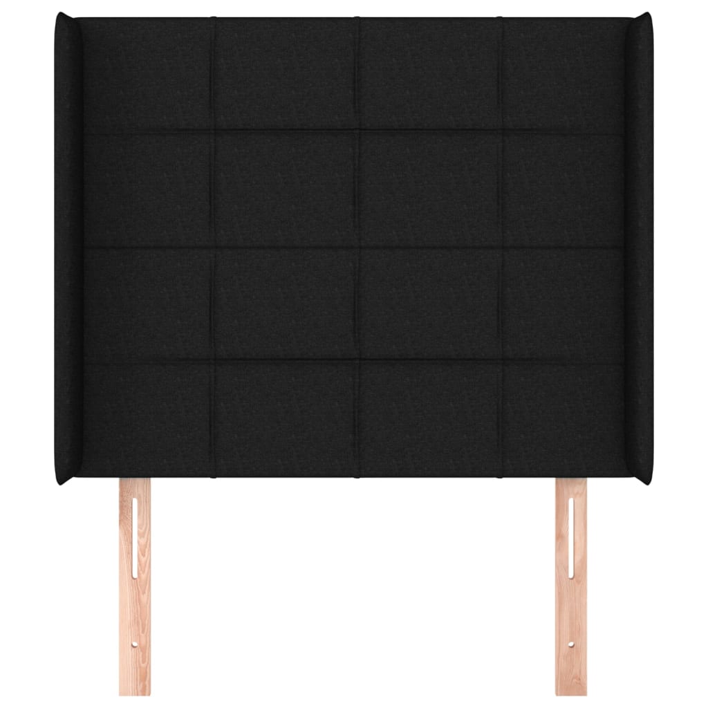 vidaXL Κεφαλάρι με Πτερύγια Μαύρο 93x16x118/128 εκ. Υφασμάτινο