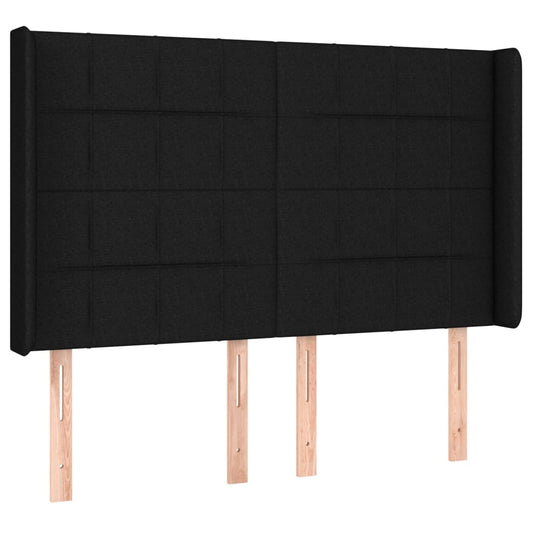 vidaXL Κεφαλάρι με Πτερύγια Μαύρο 147x16x118/128 εκ. Υφασμάτινο