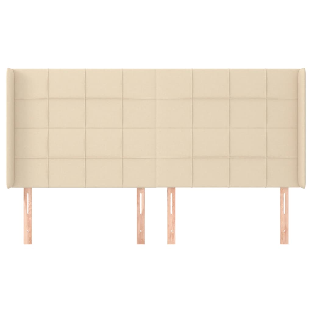 vidaXL Κεφαλάρι με Πτερύγια Κρεμ 183x16x118/128 εκ. Υφασμάτινο