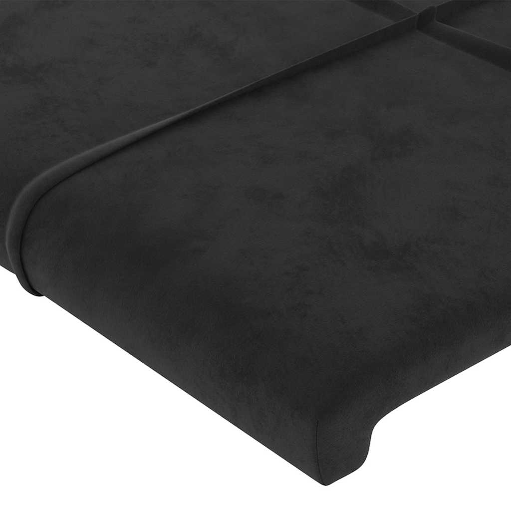 vidaXL Κεφαλάρι με Πτερύγια Μαύρο 83x16x118/128 εκ. Βελούδινο