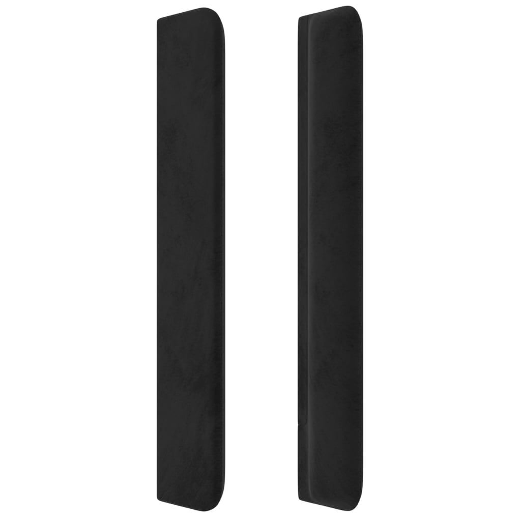 vidaXL Κεφαλάρι με Πτερύγια Μαύρο 103x16x118/128 εκ. Βελούδινο