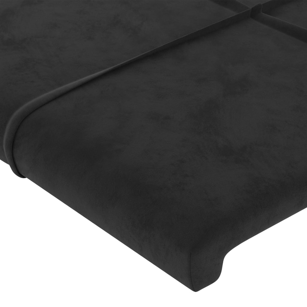 vidaXL Κεφαλάρι με Πτερύγια Μαύρο 103x16x118/128 εκ. Βελούδινο
