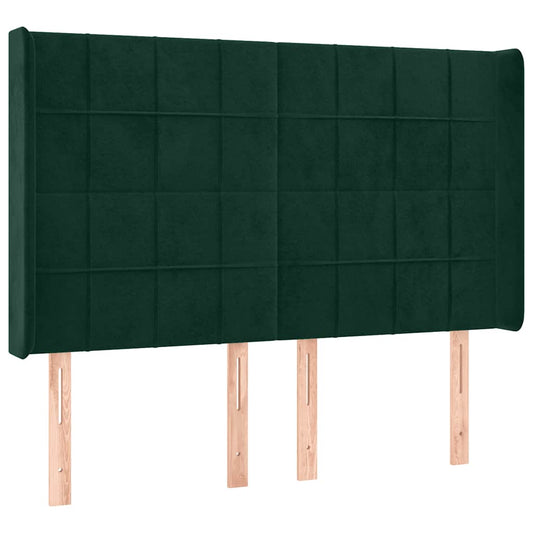 vidaXL Κεφαλάρι με Πτερύγια Πράσινο 147x16x118/128 εκ. Βελούδινο