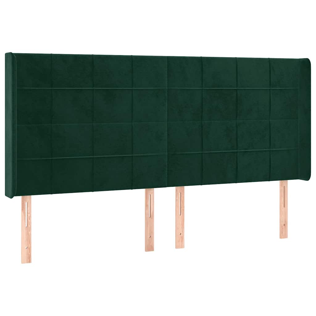 vidaXL Κεφαλάρι με Πτερύγια Πράσινο 183x16x118/128 εκ. Βελούδινο