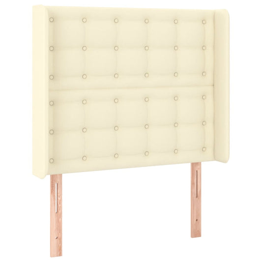 vidaXL Κεφαλάρι με Πτερύγια Κρεμ 103x16x118/128 εκ. Συνθετικό Δέρμα