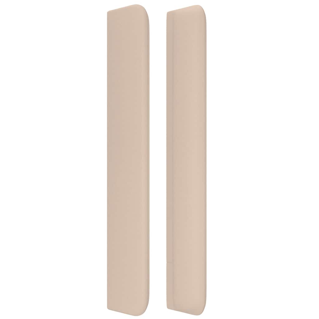 vidaXL Κεφαλάρι με Πτερύγια Καπουτσίνο 163x16x118/128 εκ. Συνθ. Δέρμα