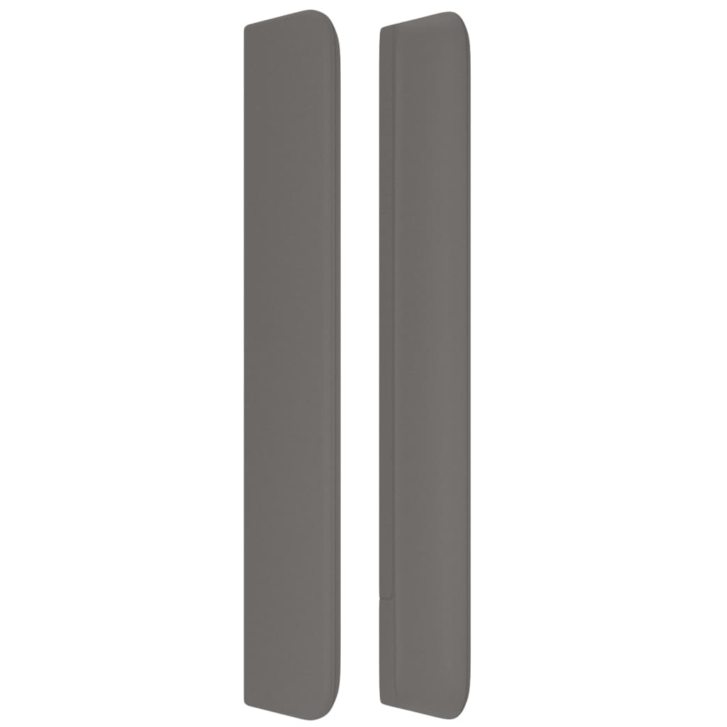 vidaXL Κεφαλάρι με Πτερύγια Γκρι 183x16x118/128 εκ. Συνθετικό Δέρμα