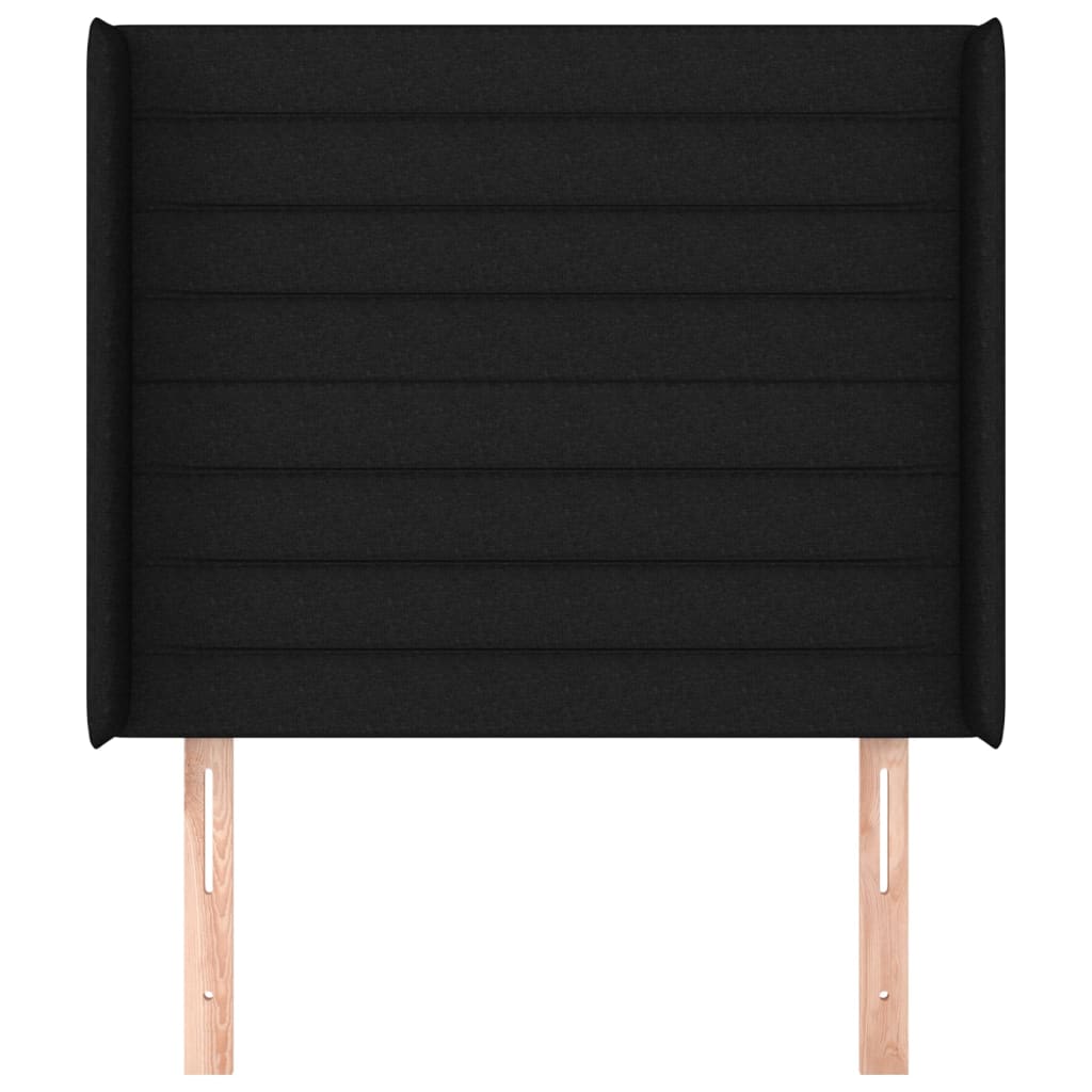 vidaXL Κεφαλάρι με Πτερύγια Μαύρο 93x16x118/128 εκ. Υφασμάτινο