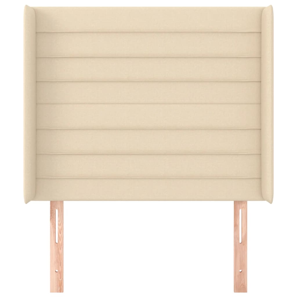 vidaXL Κεφαλάρι με Πτερύγια Κρεμ 103x16x118/128 εκ. Υφασμάτινο