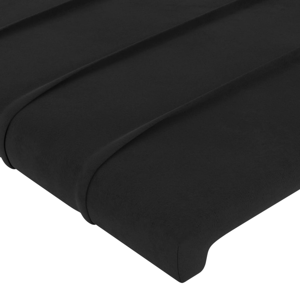 vidaXL Κεφαλάρι με Πτερύγια Μαύρο 93x16x118/128 εκ. Βελούδινο