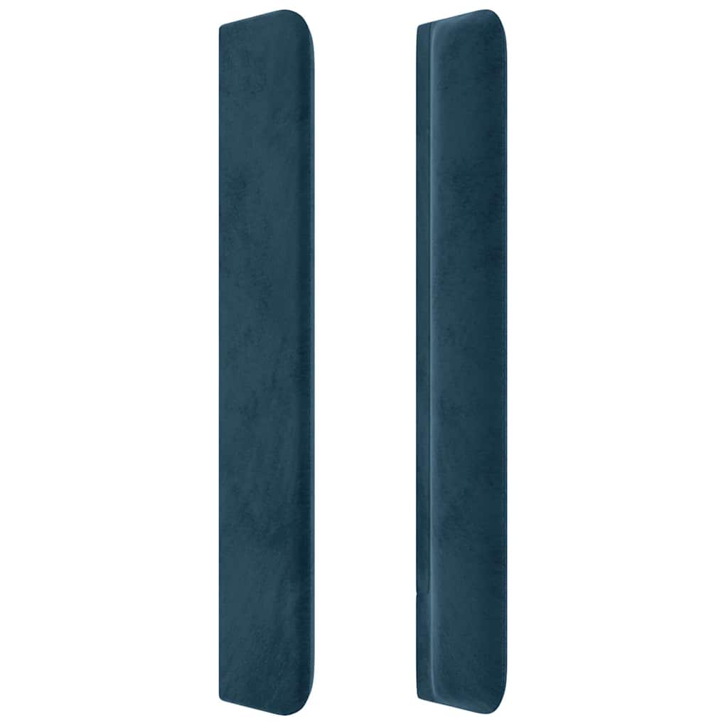 vidaXL Κεφαλάρι με Πτερύγια Σκούρο Μπλε 183x16x118/128 εκ. Βελούδινο