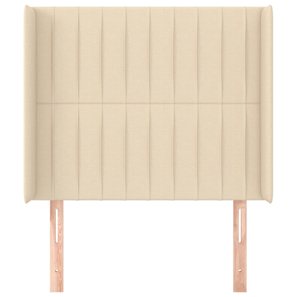 vidaXL Κεφαλάρι με Πτερύγια Κρεμ 83x16x118/128 εκ. Υφασμάτινο
