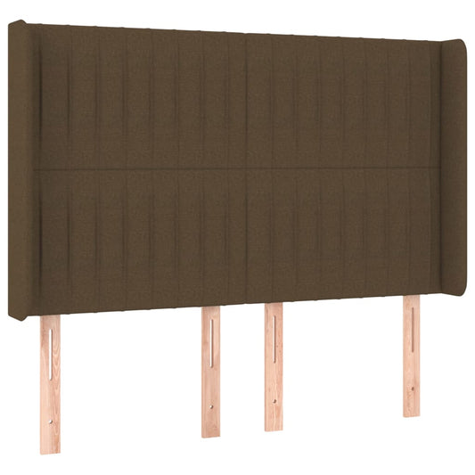 vidaXL Κεφαλάρι με Πτερύγια Σκούρο Καφέ 147x16x118/128 εκ. Υφασμάτινο
