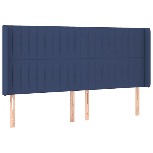 vidaXL Κεφαλάρι με Πτερύγια Μπλε 163x16x118/128 εκ. Υφασμάτινο