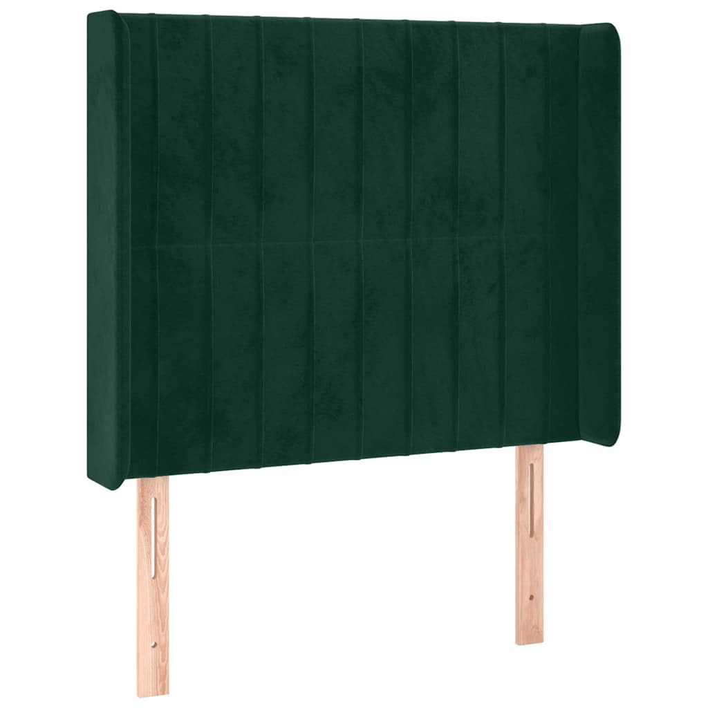 vidaXL Κεφαλάρι με Πτερύγια Πράσινο 83x16x118/128 εκ. Βελούδινο