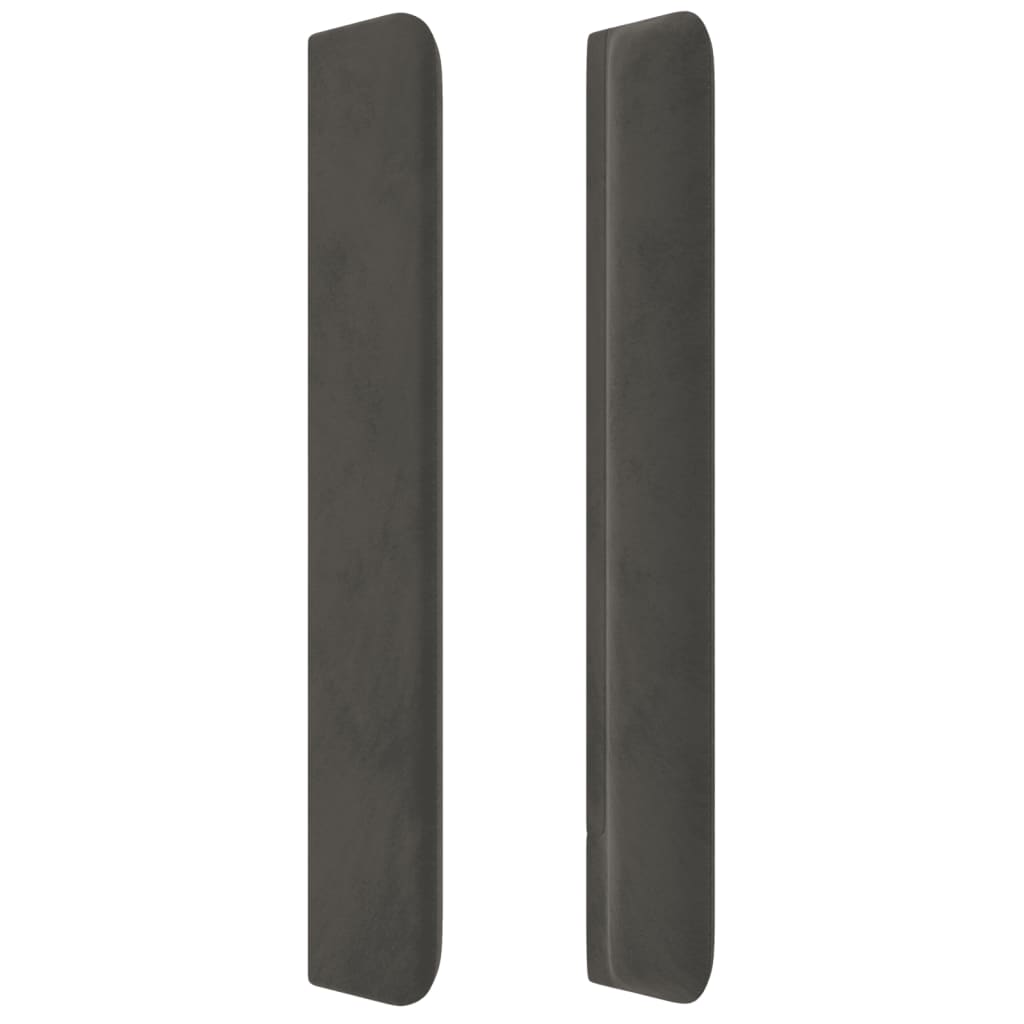 vidaXL Κεφαλάρι με Πτερύγια Σκούρο Γκρι 147x16x118/128εκ.Βελούδινο