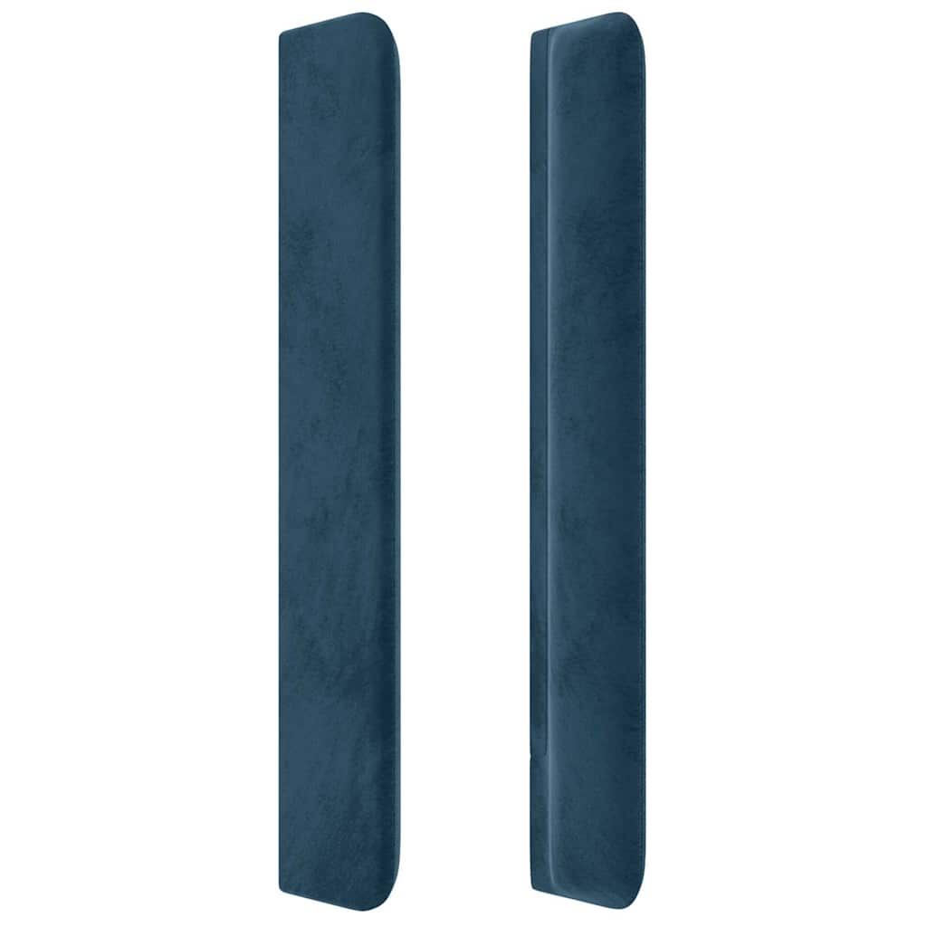 vidaXL Κεφαλάρι με Πτερύγια Σκούρο Μπλε 147x16x118/128 εκ. Βελούδινο