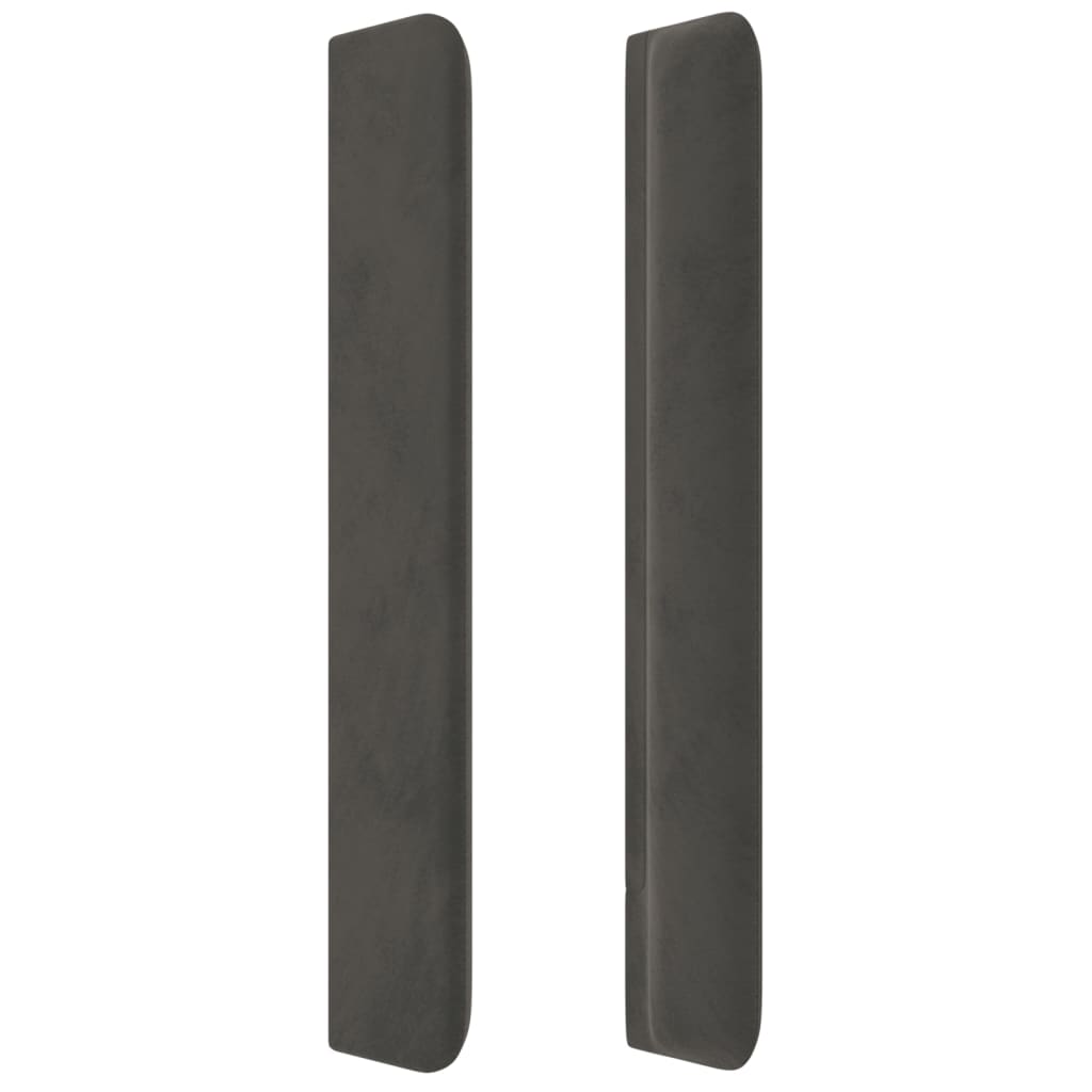 vidaXL Κεφαλάρι με Πτερύγια Σκούρο Γκρι 183x16x118/128 εκ. Βελούδινο
