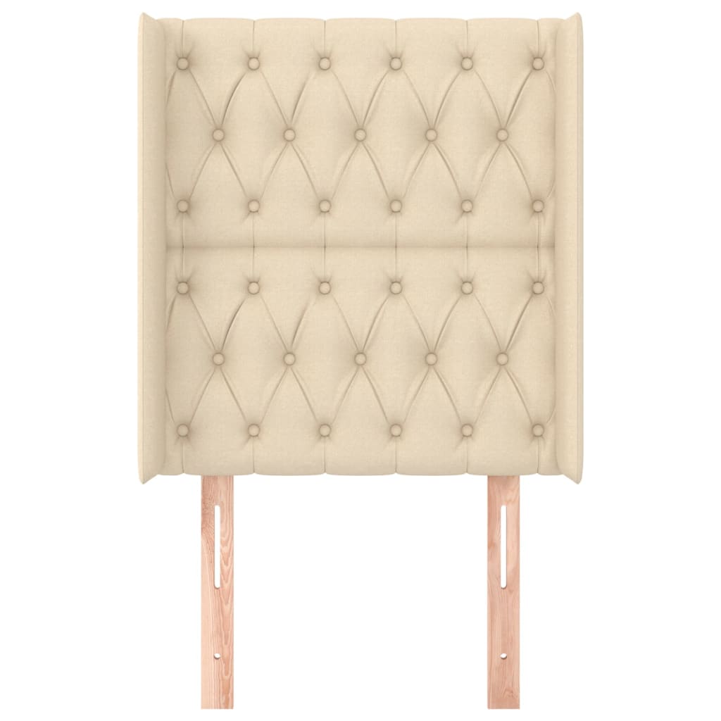 vidaXL Κεφαλάρι με Πτερύγια Κρεμ 83x16x118/128 εκ. Υφασμάτινο