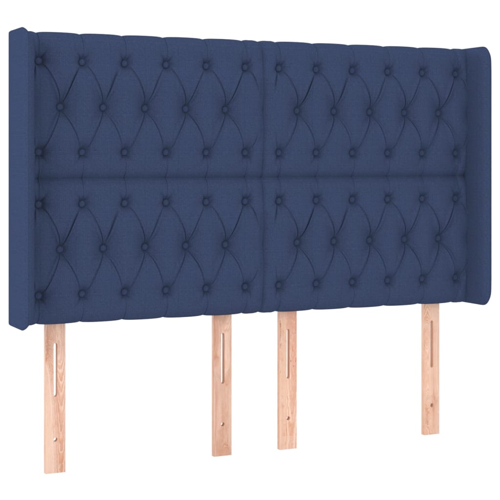 vidaXL Κεφαλάρι με Πτερύγια Μπλε 163x16x118/128 εκ. Υφασμάτινο