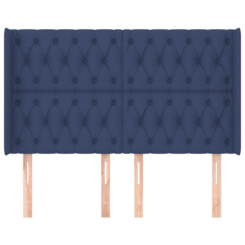 vidaXL Κεφαλάρι με Πτερύγια Μπλε 163x16x118/128 εκ. Υφασμάτινο