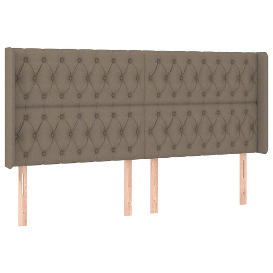 vidaXL Κεφαλάρι με Πτερύγια Taupe 203x16x118/128 εκ. Υφασμάτινο