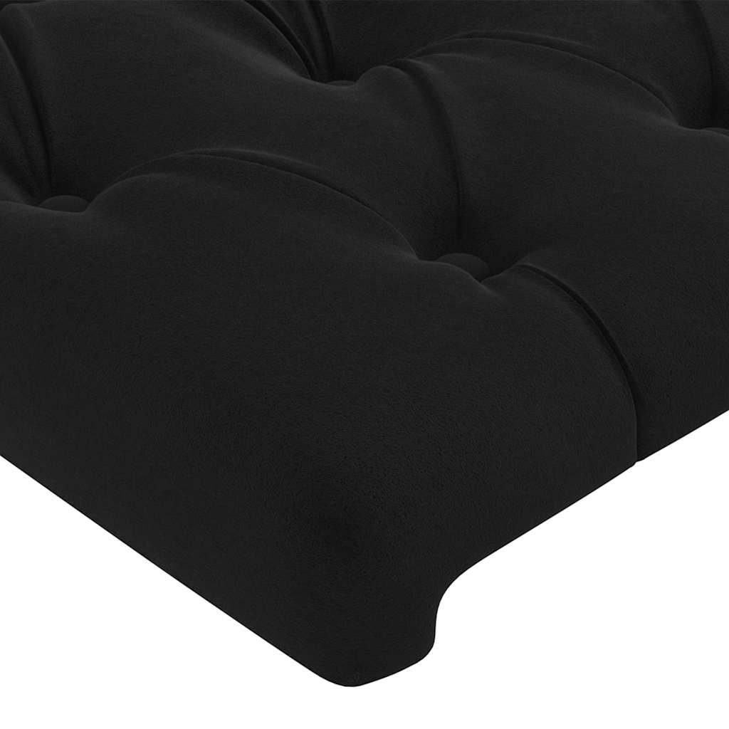 vidaXL Κεφαλάρι με Πτερύγια Μαύρο 147x16x118/128 εκ. Βελούδινο
