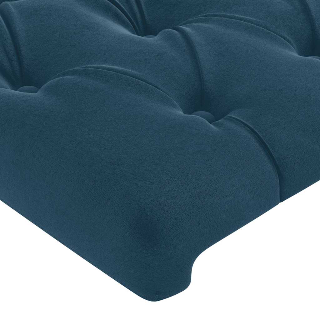 vidaXL Κεφαλάρι με Πτερύγια Σκούρο Μπλε 147x16x118/128 εκ. Βελούδινο