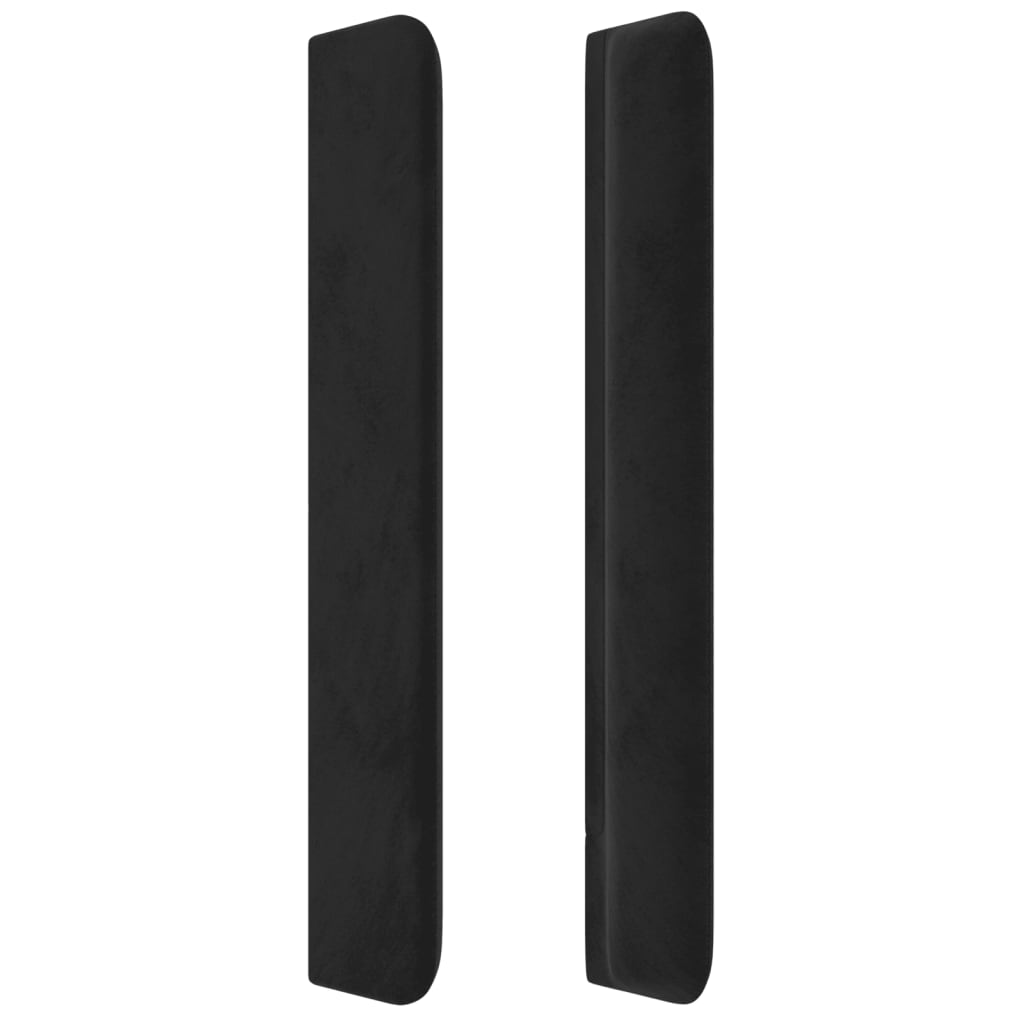 vidaXL Κεφαλάρι με Πτερύγια Μαύρο 163x16x118/128 εκ. Βελούδινο