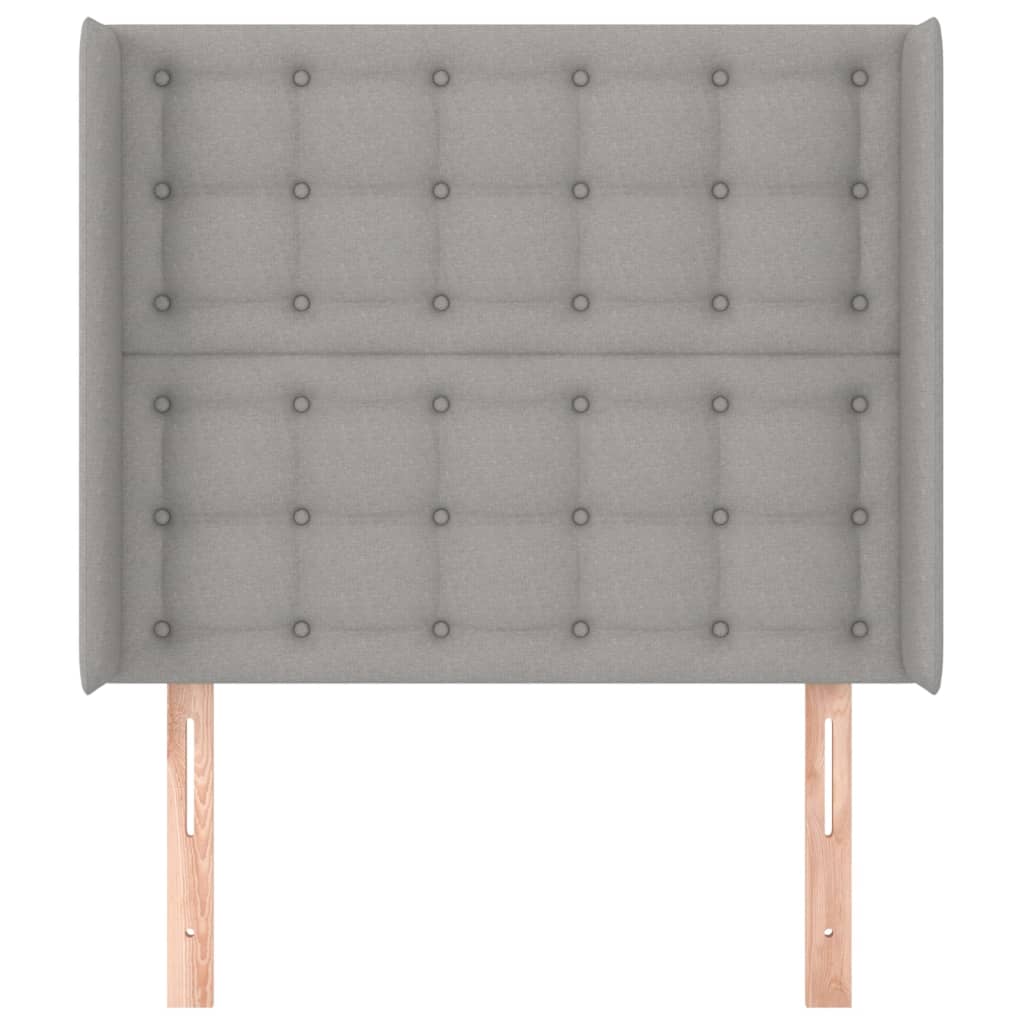 vidaXL Κεφαλάρι με Πτερύγια Ανοιχτό Γκρι 83x16x118/128 εκ. Υφασμάτινο