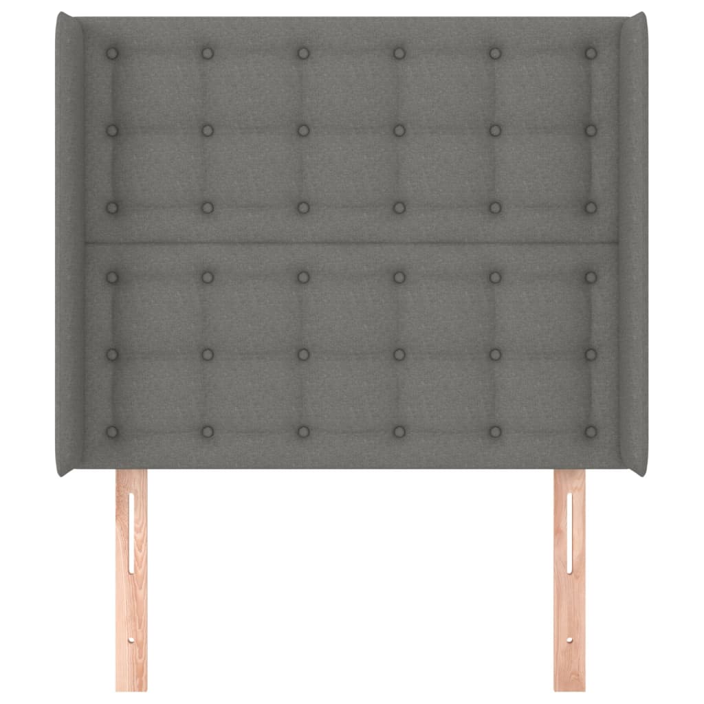 vidaXL Κεφαλάρι με Πτερύγια Σκούρο Γκρι 83x16x118/128 εκ. Υφασμάτινο