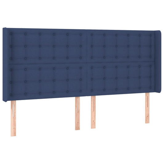 vidaXL Κεφαλάρι με Πτερύγια Μπλε 163x16x118/128 εκ. Υφασμάτινο