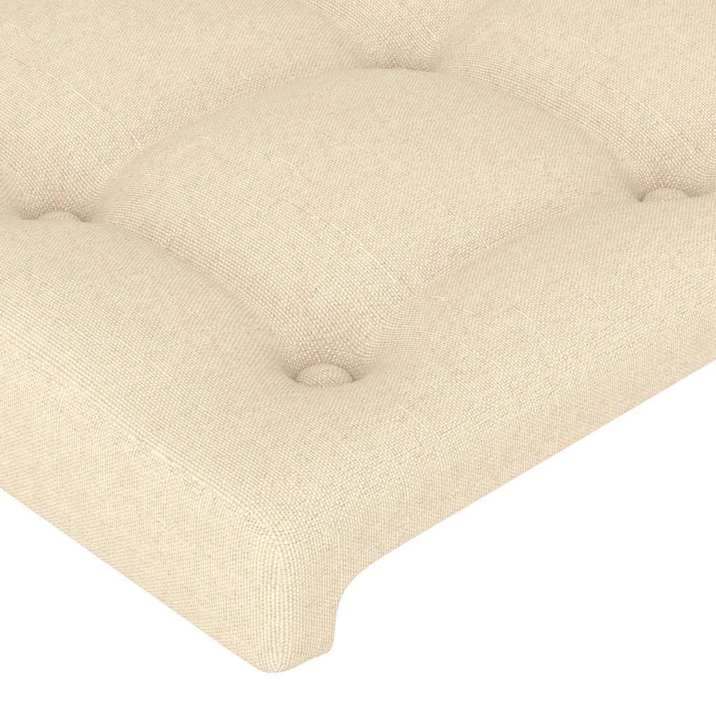 vidaXL Κεφαλάρι με Πτερύγια Κρεμ 203x16x118/128 εκ. Υφασμάτινο