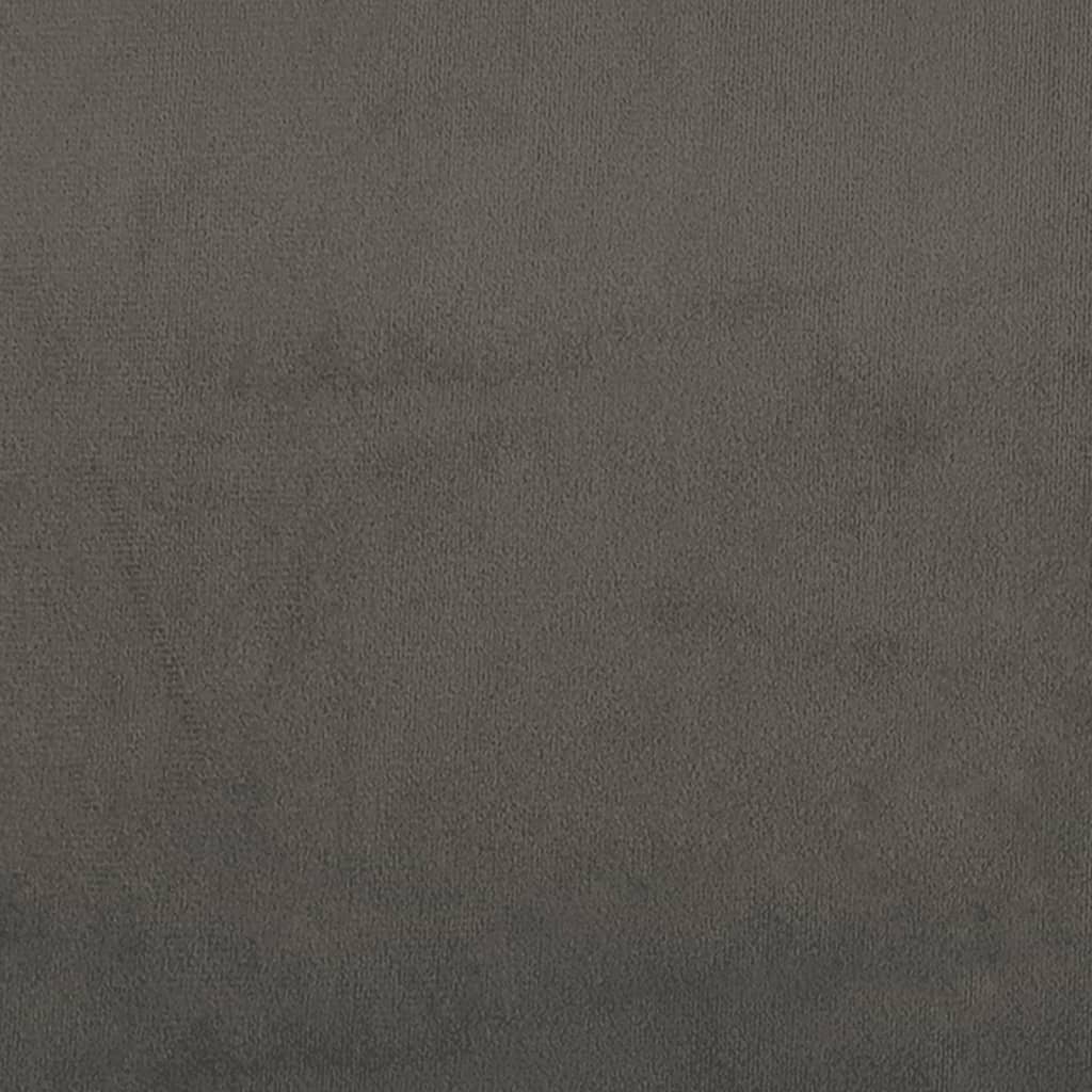 vidaXL Κεφαλάρι με Πτερύγια Σκούρο Γκρι 83x16x118/128εκ.Βελούδινο