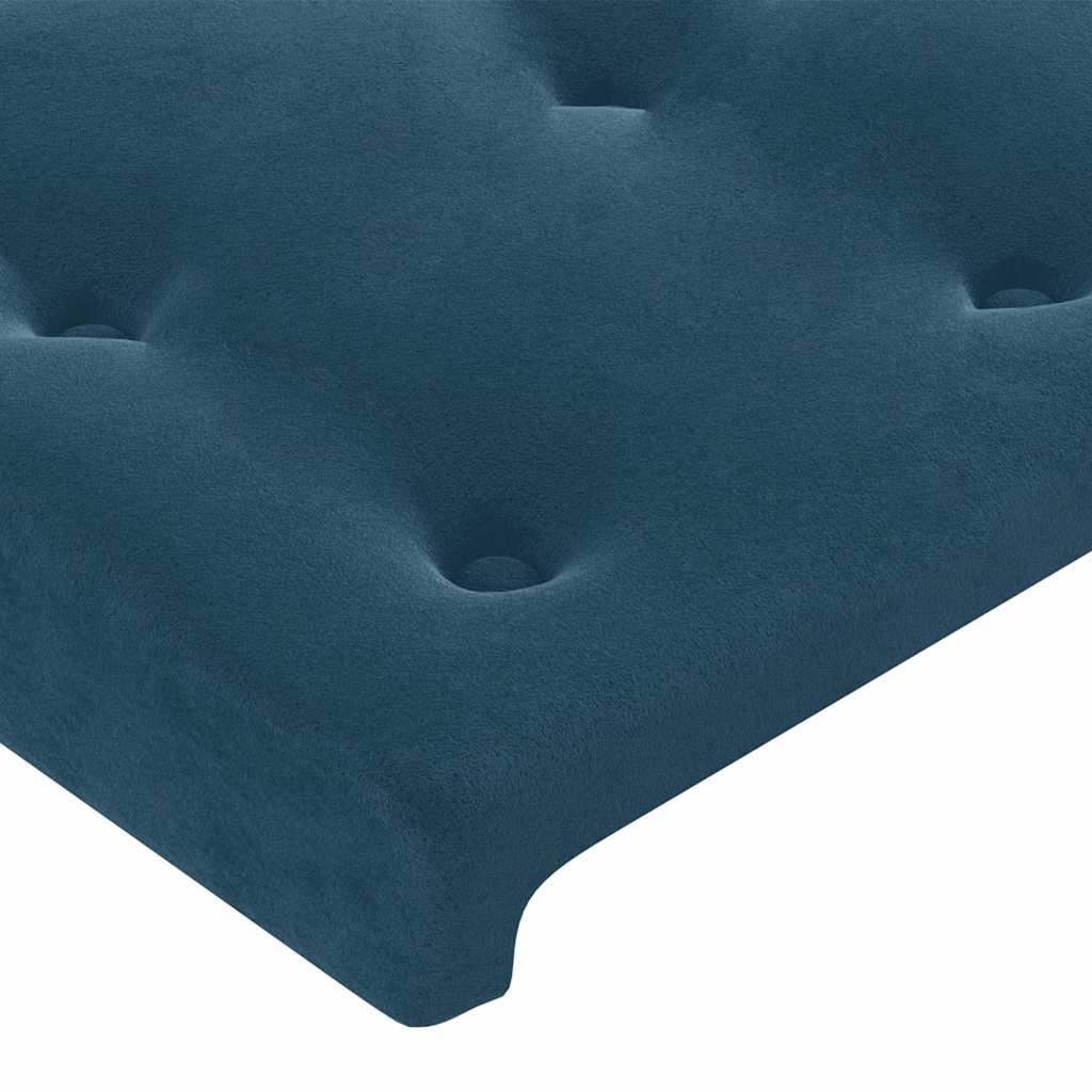 vidaXL Κεφαλάρι με Πτερύγια Σκούρο Μπλε 83x16x118/128 εκ. Βελούδινο