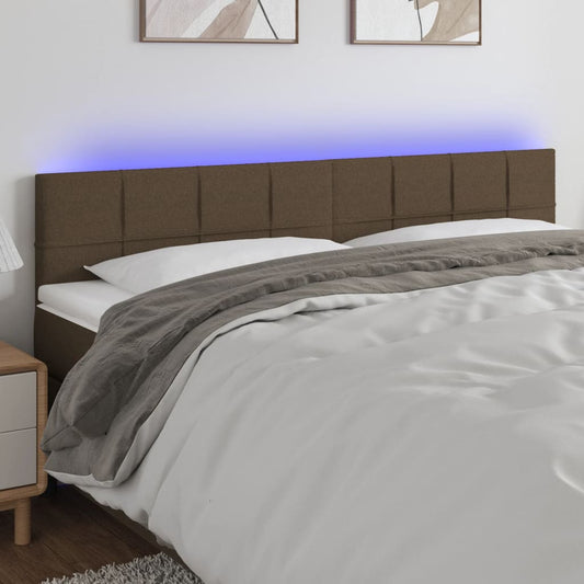 vidaXL Κεφαλάρι Κρεβατιού LED Taupe 180x5x78/88 εκ. Υφασμάτινο